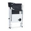 1-piece Padded Folding Outdoor Chair with Side Table and Storage